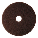 Low-Speed High Productivity Floor Pad 7100, 13" Diameter, Brown, 5/carton