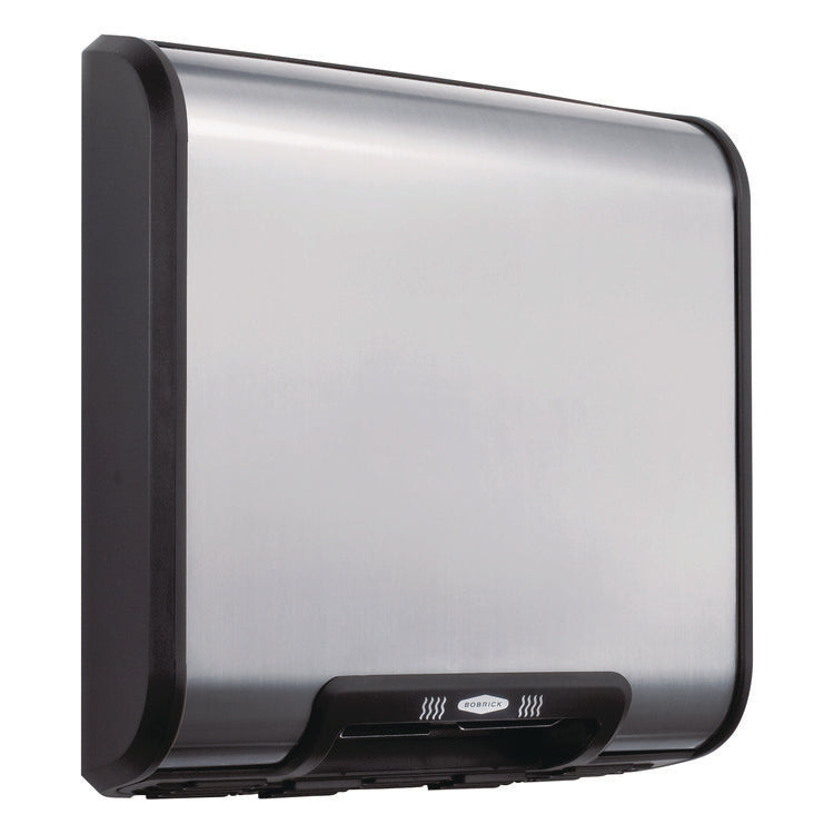 TrimLineSeries QuietDry Surface-Mounted ADA Automatic Hand Dryer, 115 V, 13.78 x 4 x 13.59, Stainless Steel/Black