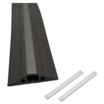 Medium-Duty Floor Cable Cover, 2.75 X 0.5 X 6 Ft, Black