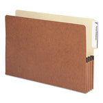 Redrope Drop-Front End Tab File Pockets, 3.5" Expansion, Legal Size, Redrope, 10/box