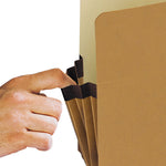 Redrope Drop-Front End Tab File Pockets, 3.5" Expansion, Legal Size, Redrope, 10/box