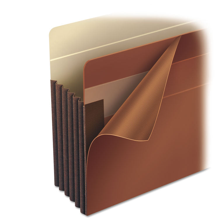 Heavy-Duty Redrope End Tab Tuff Pockets, 3.5" Expansion, Letter Size, Redrope, 10/box