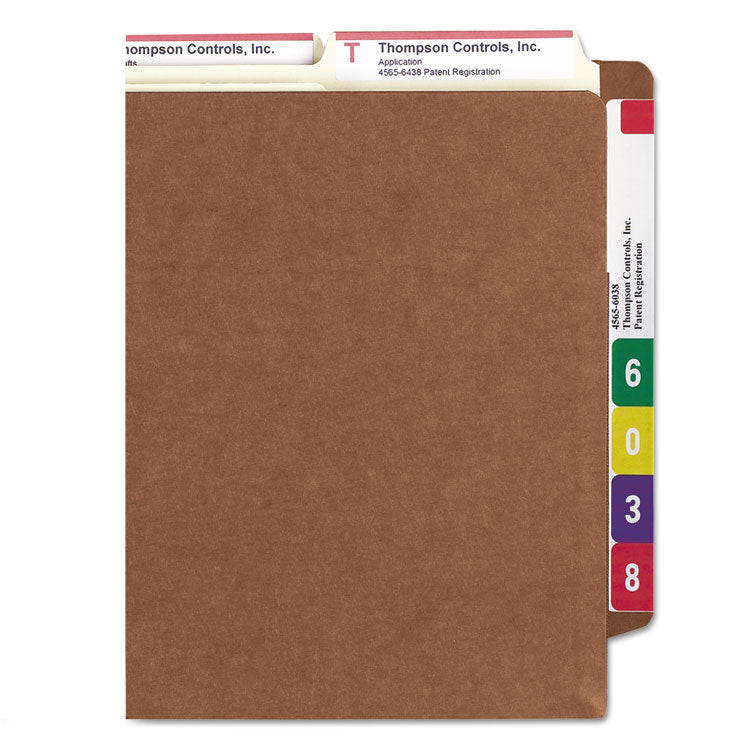 Heavy-Duty Redrope End Tab Tuff Pockets, 7" Expansion, Legal Size, Redrope, 5/box