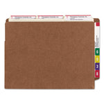 Heavy-Duty Redrope End Tab Tuff Pockets, 5.25" Expansion, Letter Size, Redrope, 10/box