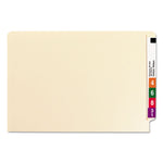 Heavyweight Manila End Tab Folders, 9.5" High Front, Reinforced Straight Tabs, Legal Size, 0.75" Expansion, Manila, 100/Box