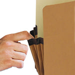 Redrope Drop-Front End Tab File Pockets, 3.5" Expansion, Letter Size, Redrope, 10/box