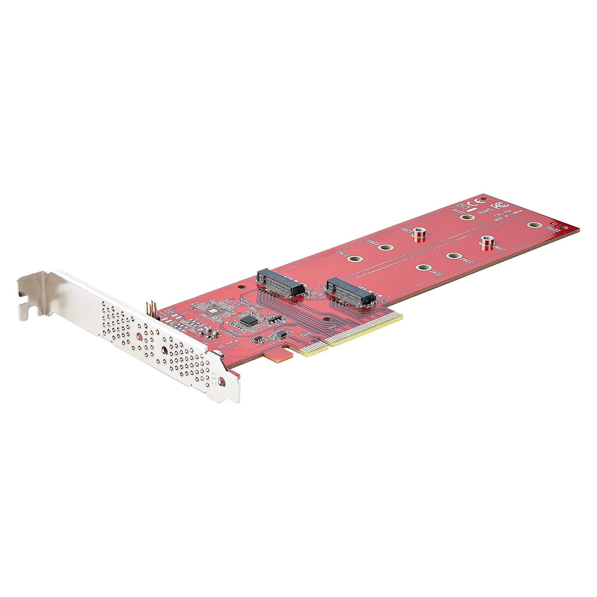 StarTech.com 2-Port M2 PCIe SSD Adapter Card, PCI Express Card for NVMe Drives (DUAL-M2-PCIE-CARD-B)