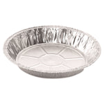 Round Aluminum Containers, 32 oz, 9.03" Diameter x 1.25" h, Silver, 500/Carton