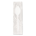 Reliance Mediumweight Cutlery, Individually Wrapped, Spoon, Plastic, White, 1,000/Carton