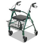 Ultra Lightweight Rollator, Adjusts 33.75" to 38", 300 lb Capacity, Green
