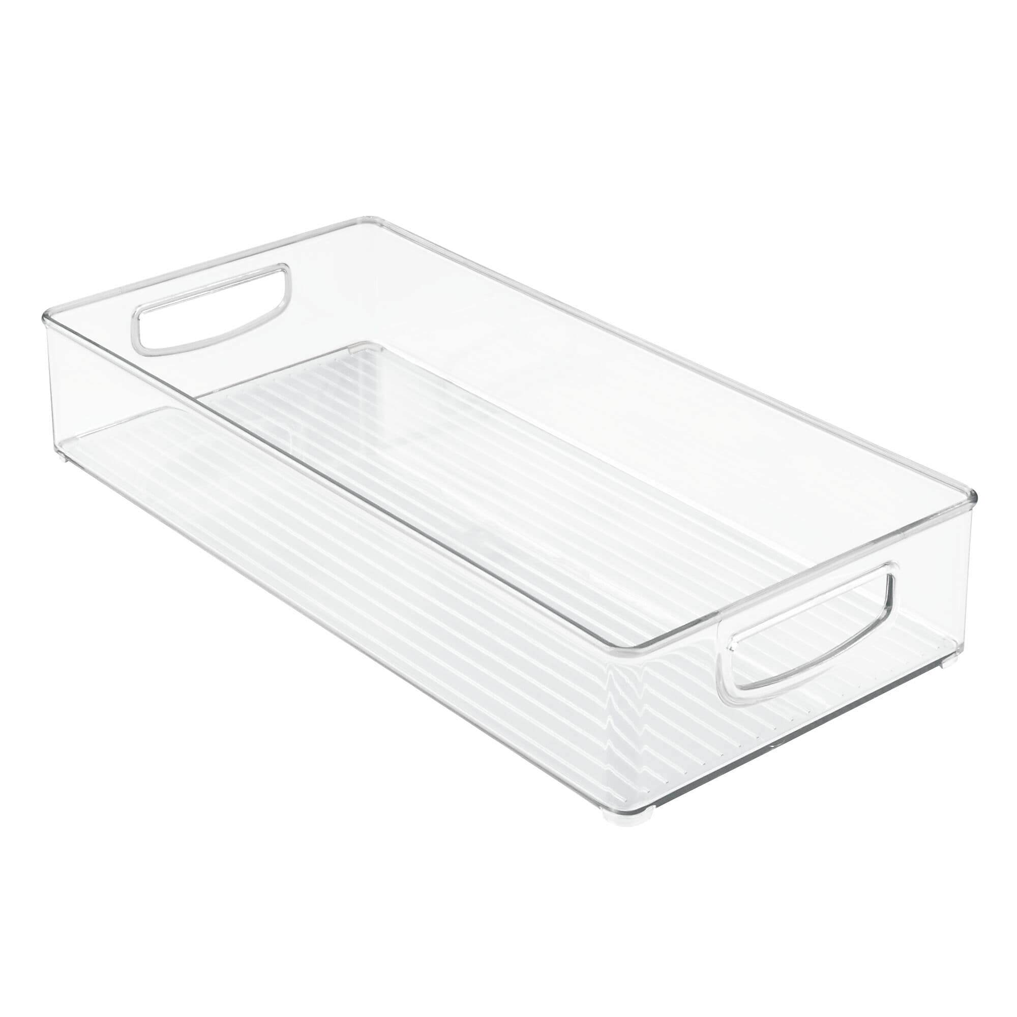 iDESIGN Large Stackable Plastic Storage Bin, Clear (63599)