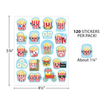 Teacher Created Resources Popcorn Smelly Stickers, Multicolored, 120/Pack, 6/Packs/Bundle (TCR9454-6)