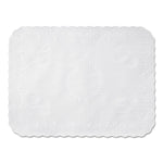 Scalloped Edge Traymat, Bond Paper, White, 16.63 X 12.75, 1,000/carton