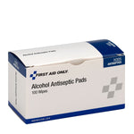First Aid Only 4.38" x 3.5" Alcohol Pads, 100/Box (H305)