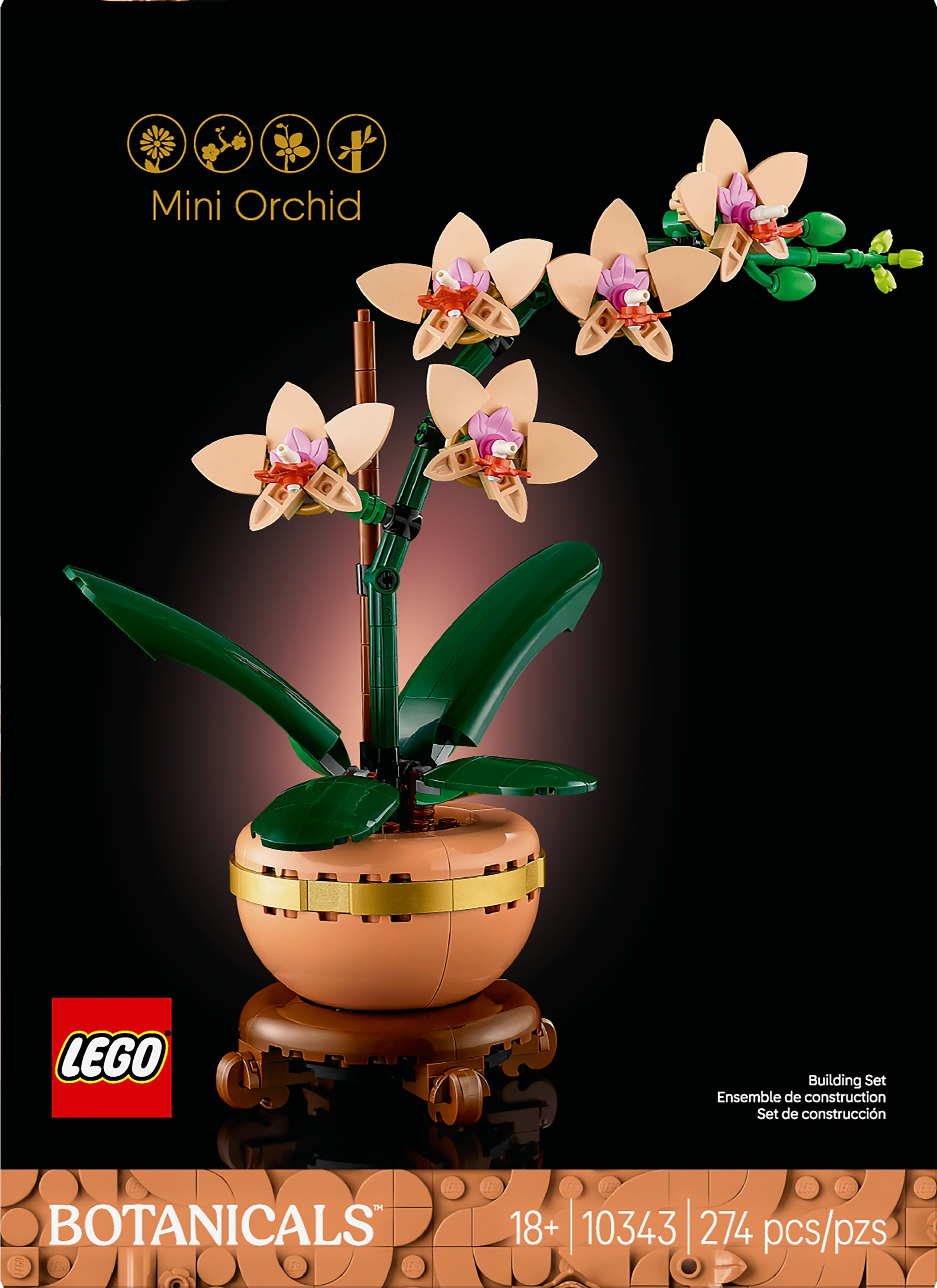 LEGO Botanicals Mini OrchidSet for Adults 10343, 274 Pieces (10343)