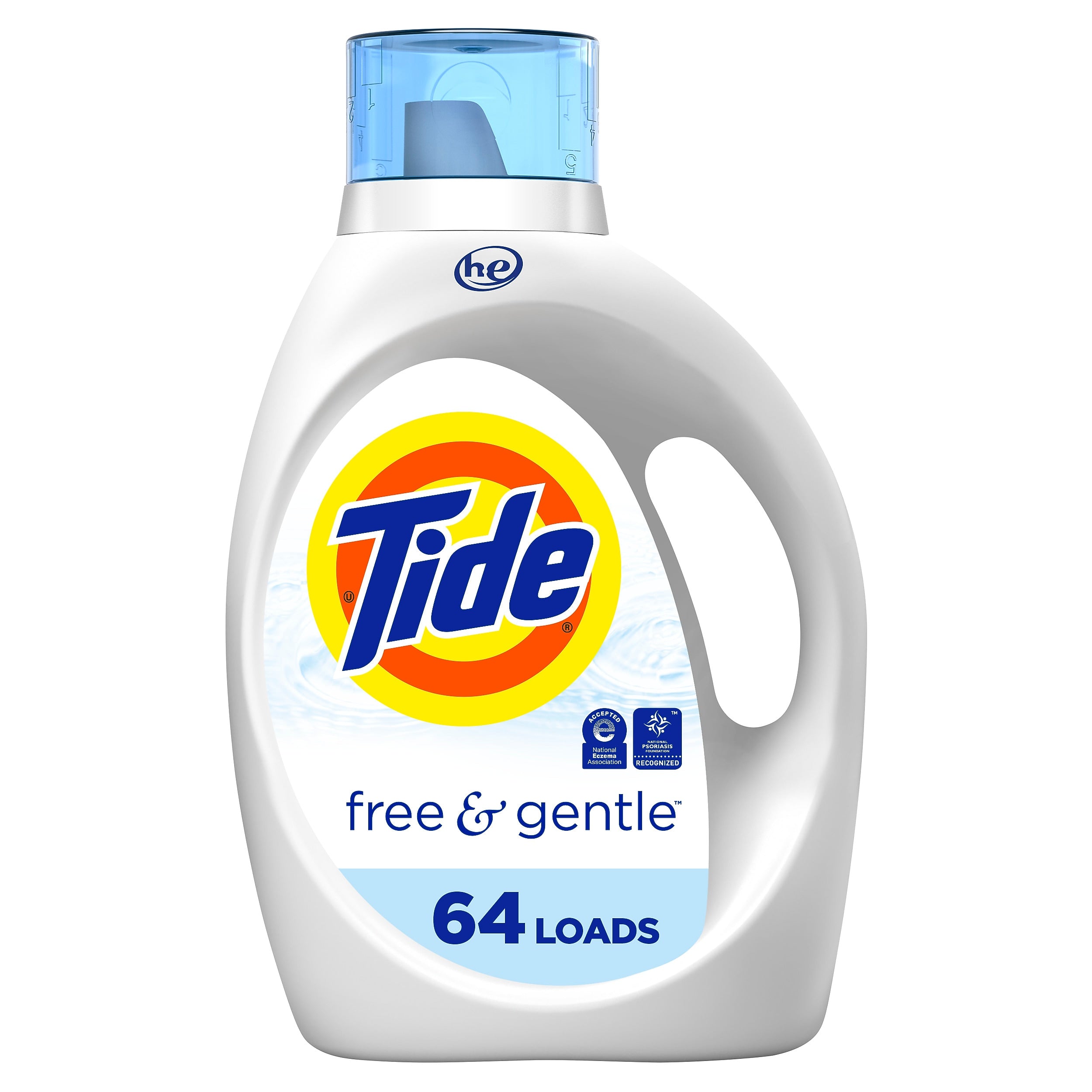 Tide Free & Gentle HE Liquid Laundry Detergent, 64 Loads, 84 oz. (12144)