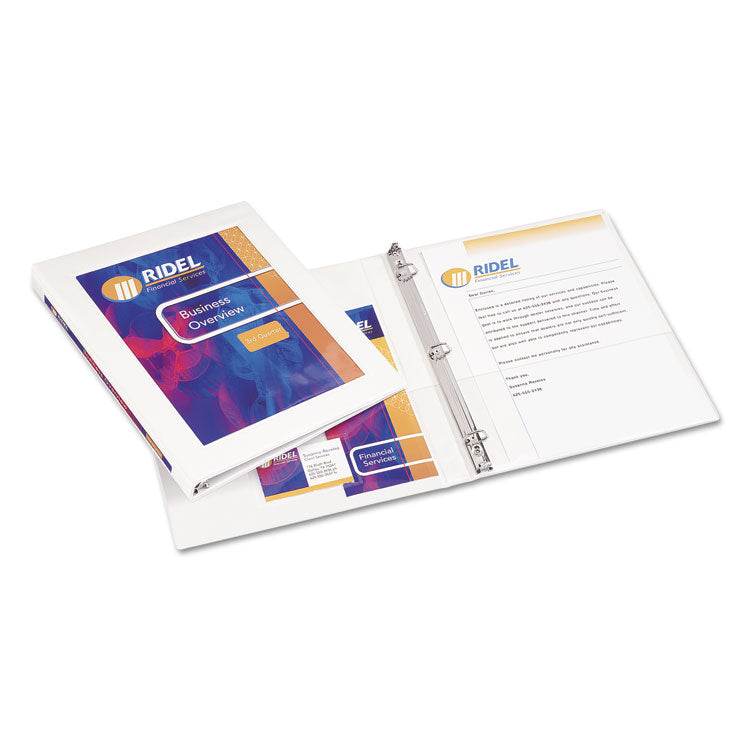 Framed View Heavy-Duty Binders, 3 Rings, 0.5" Capacity, 11 X 8.5, White