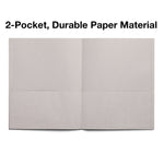 Staples 10% Recycled Smooth 2-Pocket Paper Presentation Folder, Gray, 10/Pack (13380-US)