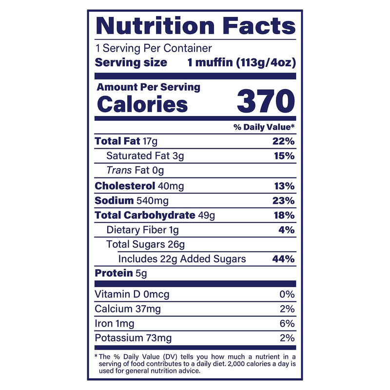 Ne-Mo's Wild Blueberry Muffin, 4 oz, 12/Pack (220-02464)