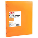 JAM Paper 1/2" 3-Ring Flexible Poly Binder, Orange (PB75237OR)