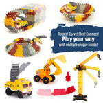 JITTERYGIT Construction Race Track Site Toy Set, 182 Pieces/Pack (CONSTRUKTOR-TRACK-GID -YELLOW)
