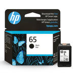 HP 65 Black Standard Yield Ink Cartridge, Prints Up to 120 Pages (N9K02AN#140)