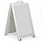 Azar Poster Holder, 26.77" x 44.7", Vertical, A-Frame, White, Plastic (300244-WHT)