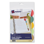 Insertable Style Edge Tab Plastic Dividers, 7-Hole Punched, 5-Tab, 8.5 X 5.5, Translucent, 1 Set