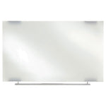Clarity Glass Dry Erase Board with Aluminum Trim, 60" x 36", White Surface, Satin Aluminum Frame