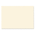 Solid Color Scalloped Edge Placemats, 9.5 X 13.5, Ecru, 1000/carton