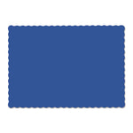 Solid Color Scalloped Edge Placemats, 9.5 X 13.5, Navy Blue, 1,000/carton