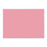 Solid Color Scalloped Edge Placemats, 9.5 X 13.5, Dusty Rose, 1000/carton