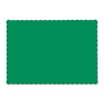 Solid Color Scalloped Edge Placemats, 9.5 X 13.5, Jade, 1,000/carton