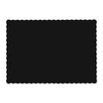 Solid Color Scalloped Edge Placemats, 9.5 X 13.5, Black, 1000/carton