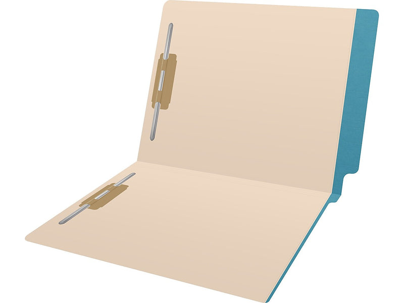 Medical Arts Press Reinforced End Tab File Folder, Straight-Cut, Letter Size, Manila/Blue, 50/Box (S-09473-BLU)