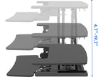 FlexiSpot M7 Series 32"W Manual Rectangular Adjustable Standing Desk Converter, Black (M7-E-32B)