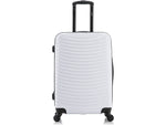 DUKAP Adly 24" Hardside Suitcase, 4-Wheeled Spinner, TSA Checkpoint Friendly, White (DKADL00M-WHI)