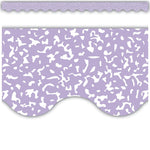 Teacher Created Resources Border Trim, 2.19" x 2.92', Composition Purple Scalloped, 12/Pack, 6 Packs/Bundle (TCR9317-6)
