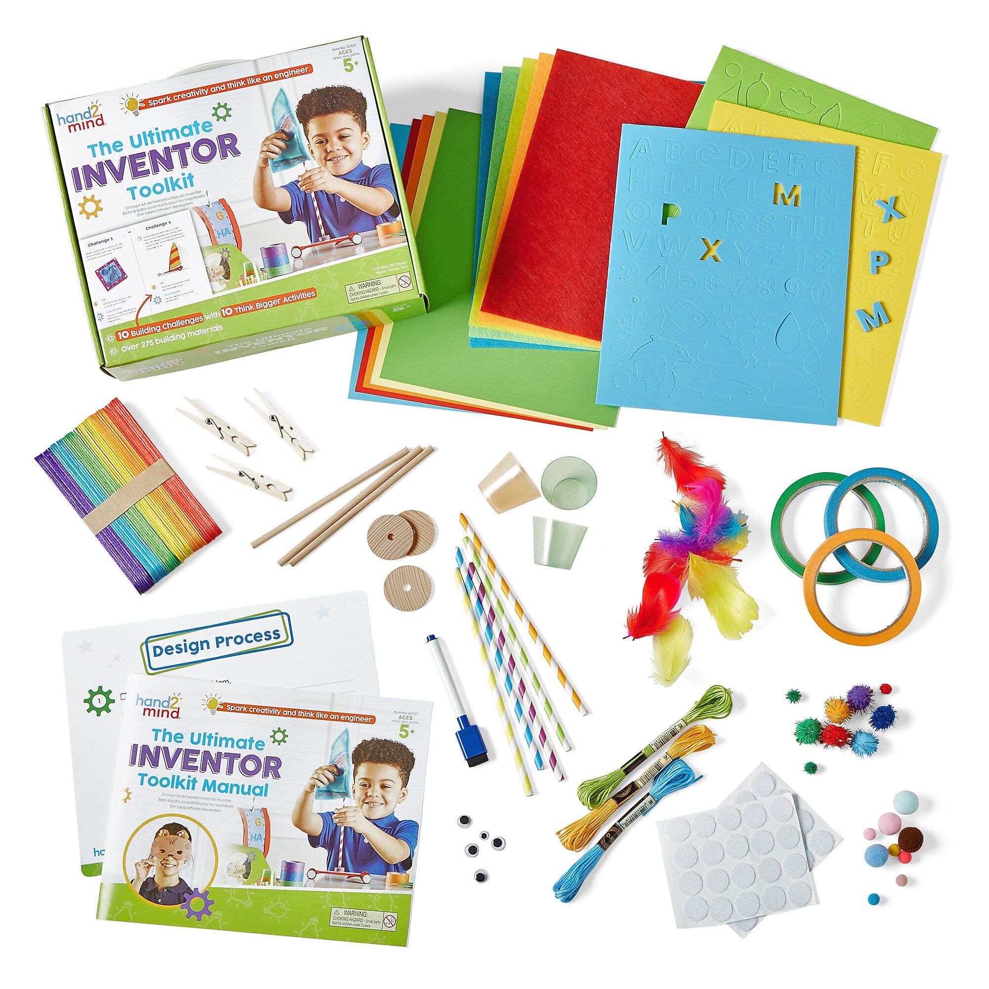 Hand2Mind The Ultimate Inventor Toolkit, 275 Pieces (HTM93537)