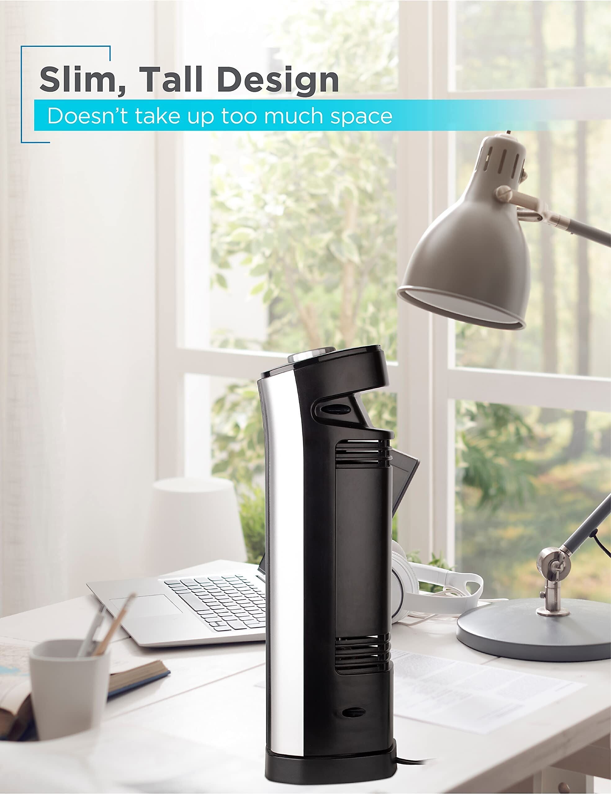 Black & Decker 14" Oscillating Tower Fan, 3-Speed, Black (BFT114)
