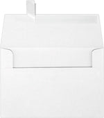 JAM Paper Self Seal Invitation Envelope 4 1/4" x 6 1/4", White Linen, 50/Pack (4872-WLI-50)