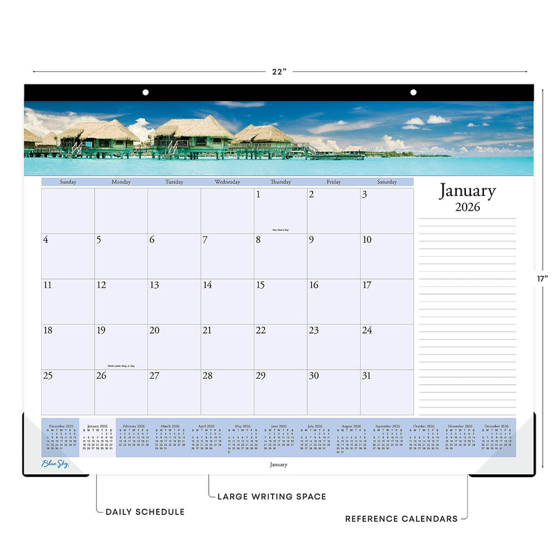 2026 Blue Sky Islands 22" x 17" Monthly Desk Calendar (117891-26)