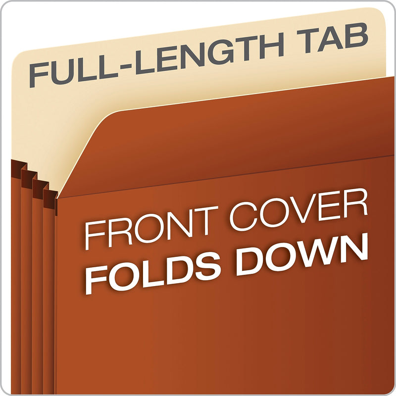 Pendaflex Heavy Duty Reinforced File Pocket, 1 3/4" Expansion, Letter Size, Brown (S14C)
