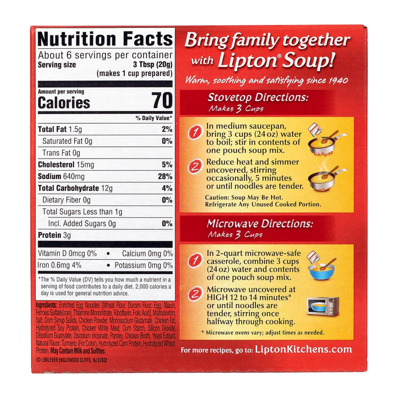 Lipton Savoury Chicken Noodle Soup, 4.2 oz, 24/Pack (307-00422)