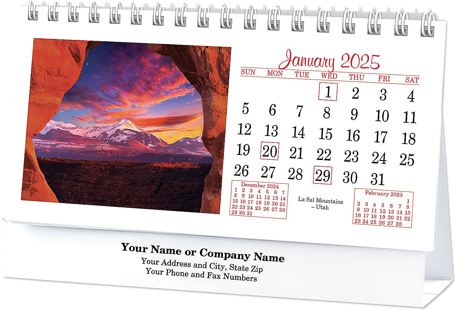 2025 Scenic Desk Calendar, Qty 100