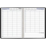 2026 AT-A-GLANCE DayMinder 8" x 11" 4-Person Daily Appointment Book, Faux Leather Cover, Black (G560-00-26)