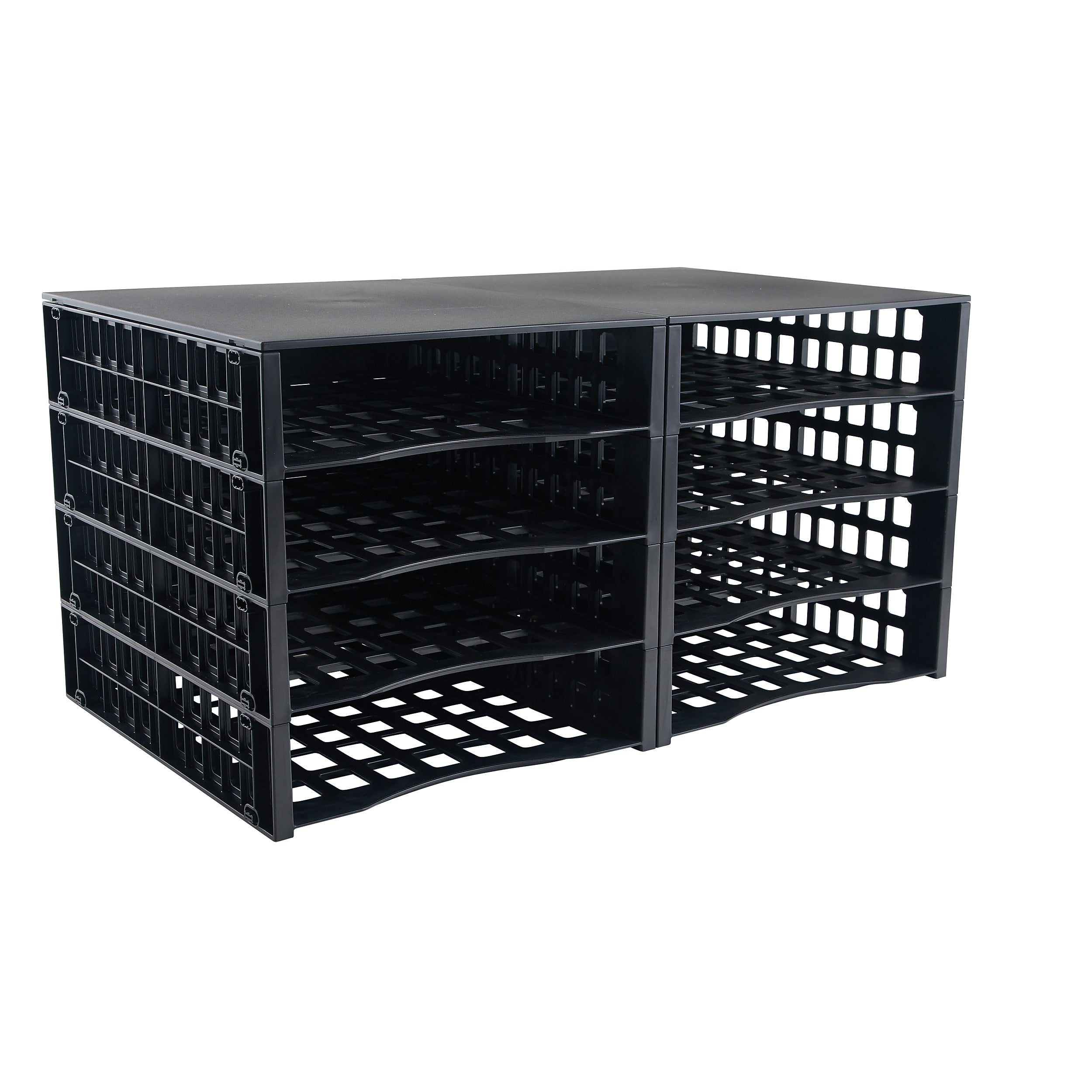 Thinkspace Literature Organizer 8-Compartment Literature Organizers, 21" x 12.25", Black (39443)