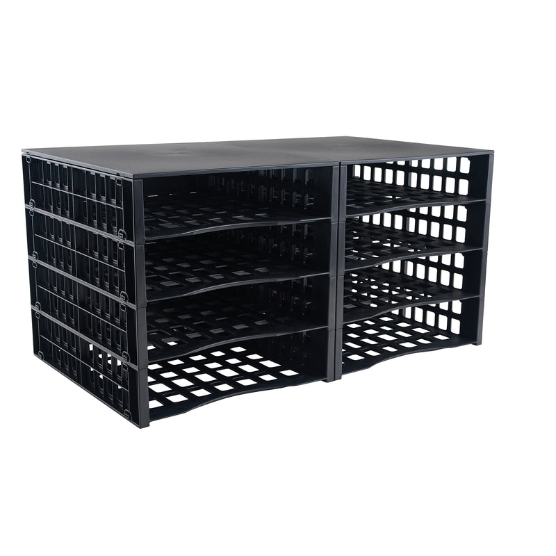 Thinkspace Literature Organizer 8-Compartment Literature Organizers, 21" x 12.25", Black (39443)