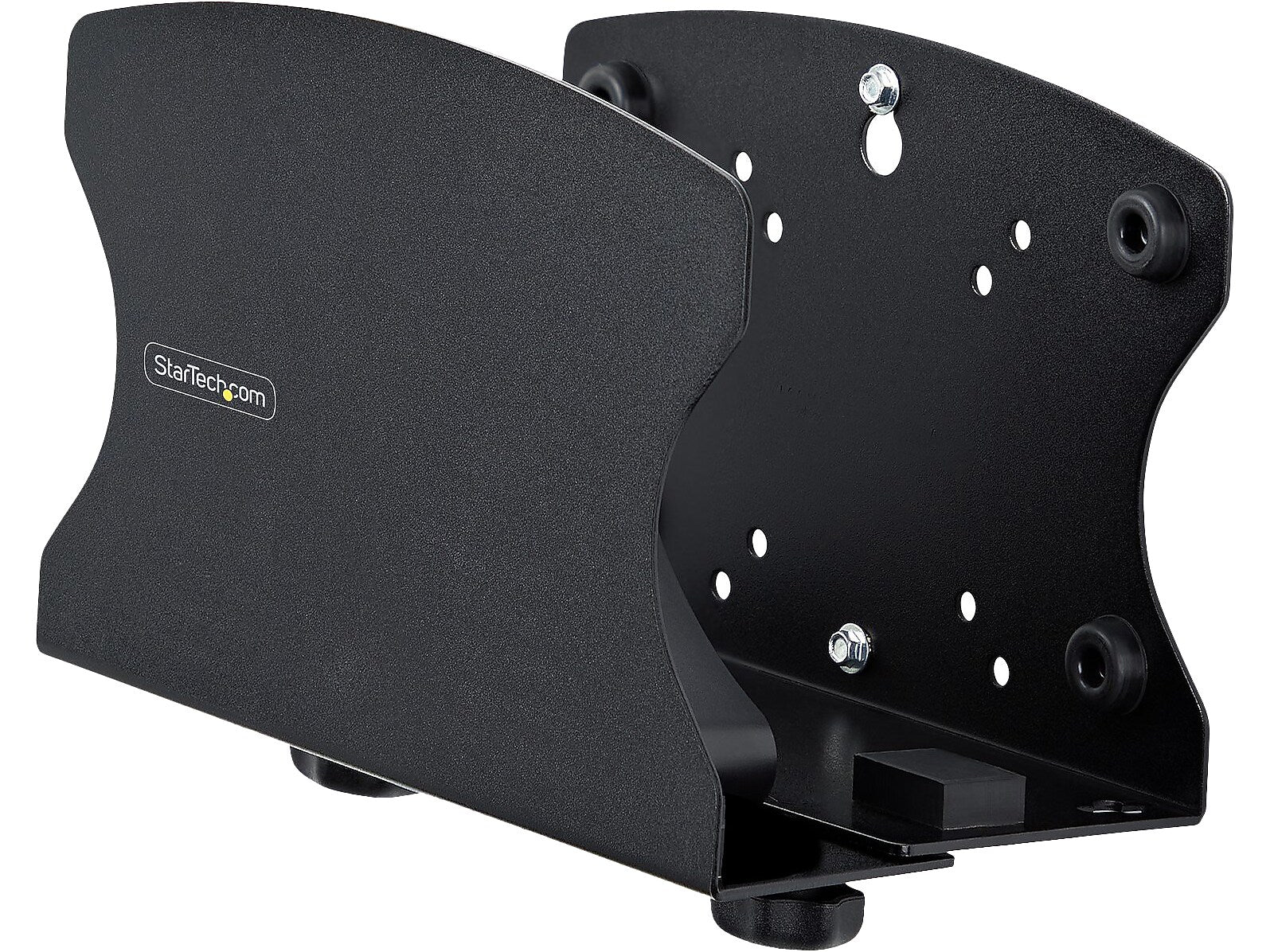StarTech Adjustable PC Wall Mount Bracket, Up to 40 lbs. Computers, Black (2NS-CPU-WALL-MOUNT)
