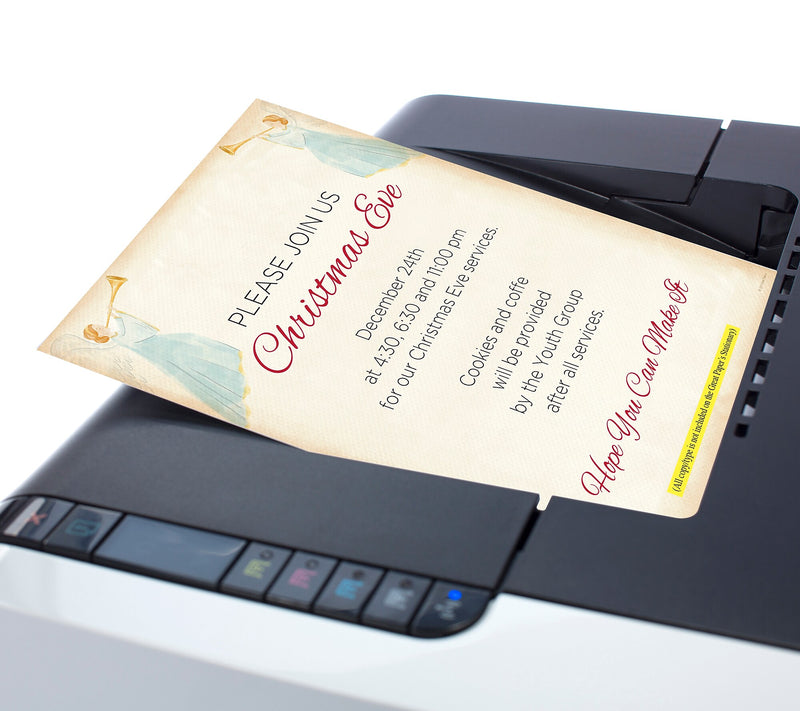 Great Papers! Holiday Stationery Letterhead Angels and Horn, Multicolor, 50 sheets (2024028)
